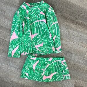 Lilly Pulitzer girls Swim Rashguard EUC